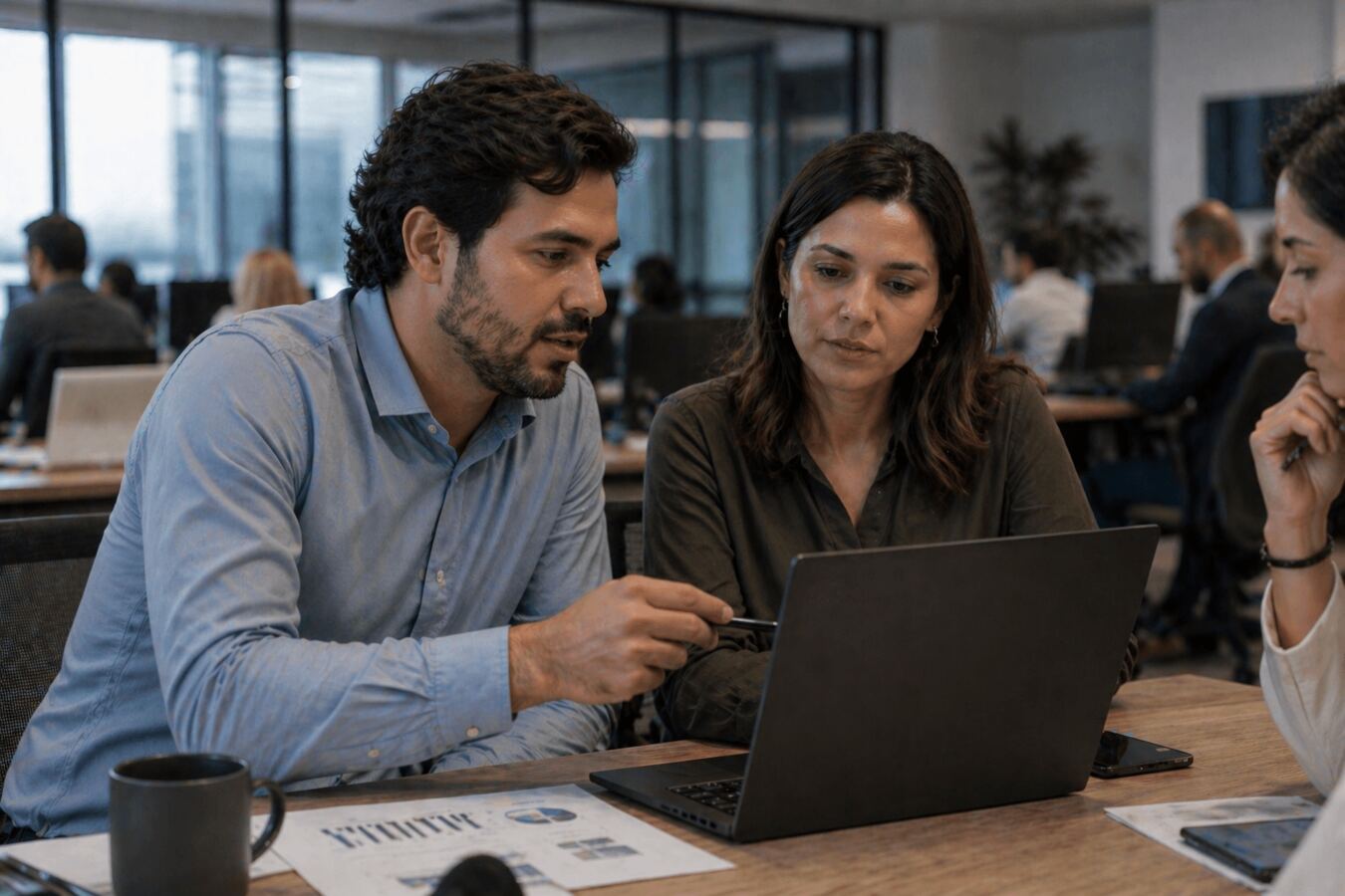 Profissional em ambiente de trabalho